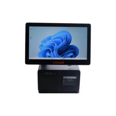 Pos Compacto VIANA 15.6? FuillHD 1920*1080 Fanless I5-8ª 16Gb 256Gb 1Gb Lan e Wifi Leitor c/Barras e Impressora 80mm IP65 Window