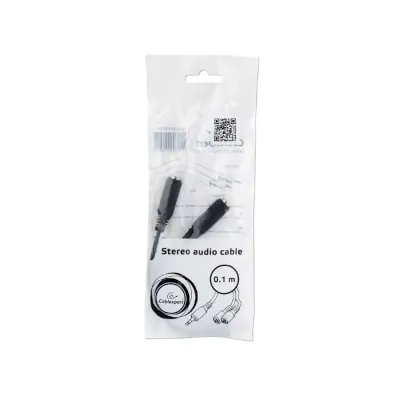 Adaptador 3.5mm p/ 2saidas para som com 10Cm Preto