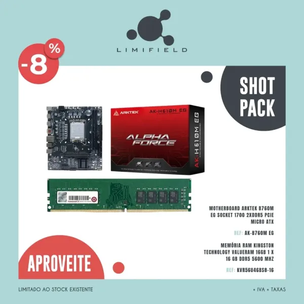Kit Motherboard Arktek B760M EG + 16Gb DDR5