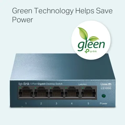 Switch TP-Link 5 Portas Gigabit LS105G Metal