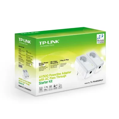 Powerline TP-LINK 500Mbps AV600 Conjunto 2Uni