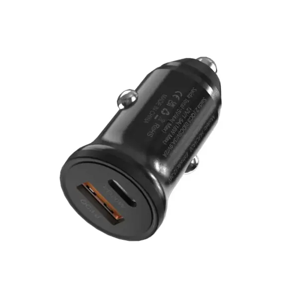 Carregador Halfmman Car Charger +QC 3.0 20W Preto