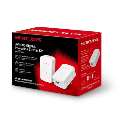 Powerline MERCUSYS 1000Mbps para Pc’s IPTV’s Consolas