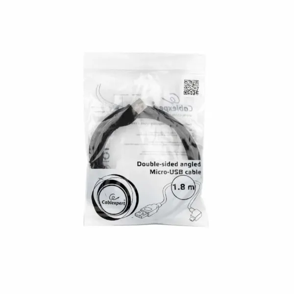 Cabo Usb 2.0 Para Micro Usb 90º Ângulo 1.8 Metros