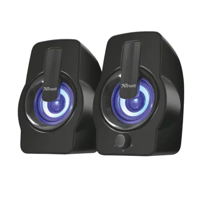 Colunas Trust Sistema 2.0 Gemi RGB Preta
