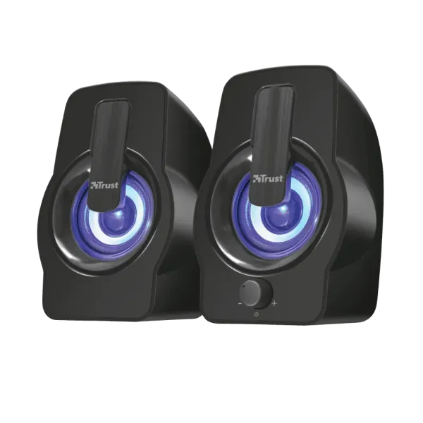Colunas Trust Sistema 2.0 Gemi RGB Preta