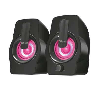 Colunas Trust Sistema 2.0 Gemi RGB Preta
