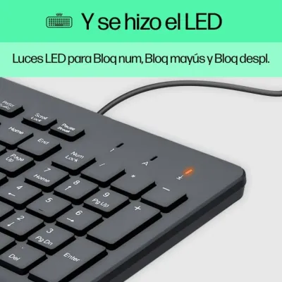 Teclado HP 150 Wired Keyboard Preto