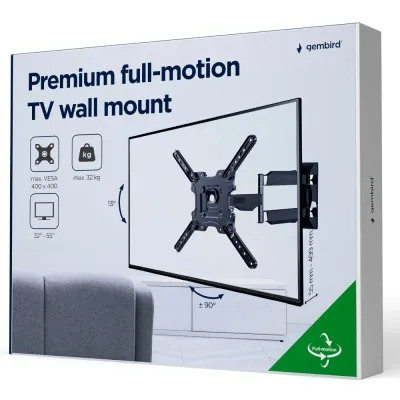 Suporte Parede Gembird TV Full Motion 32?-55? 32Kg Vesa 400×400