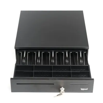 Gaveta de Dinheiro iggual IRON-50 42cm 5+8 Preta
