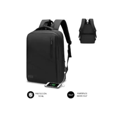 Mochila Subblim City Backpack para Portátil até 15.6? com Porta USB Preta