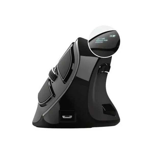 Rato Ergonómico Sem Fios Trust Voxx Bluetooth até 2400 Dpi Preto