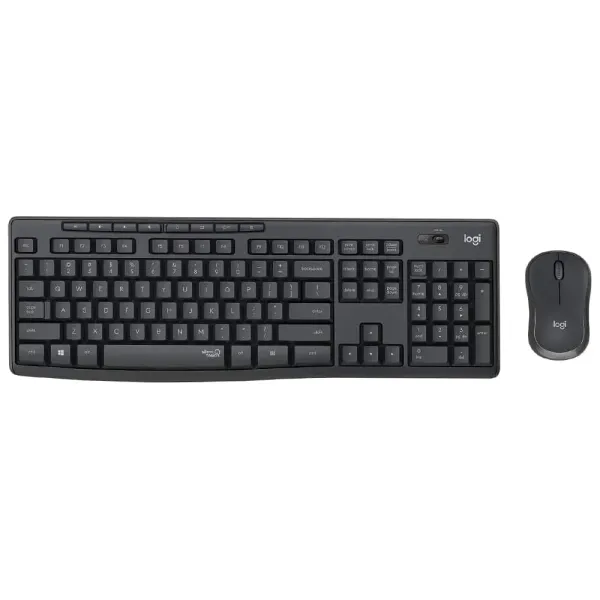 Conjunto Logitech MK295 Silent Teclado + Rato sem fios 2.4 GHz Português Grafite
