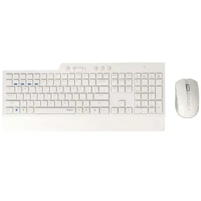 Conjunto Teclado + Rato Rapoo 8200T Multi-mode Wireless Desktop Branco – Teclado PT