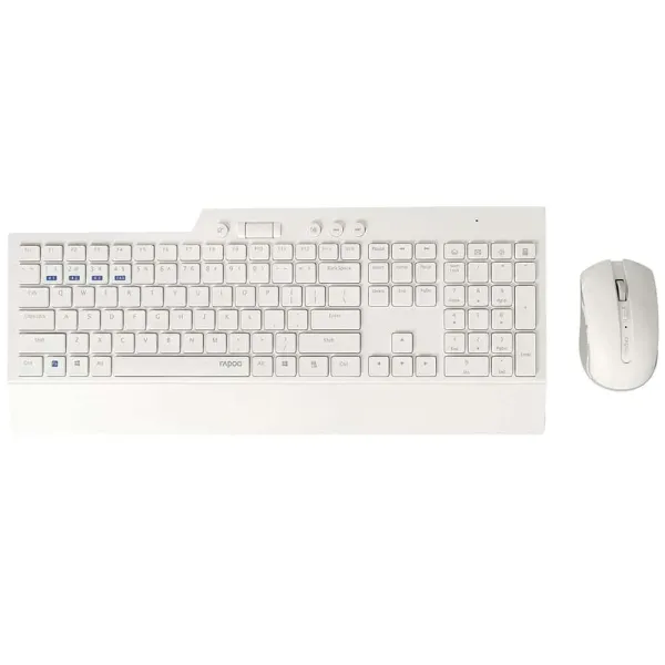 Conjunto Teclado + Rato Rapoo 8200T Multi-mode Wireless Desktop Branco – Teclado PT