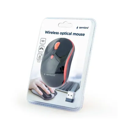 Rato Gembird Wireless 1600Dpi Preto/Vermelho