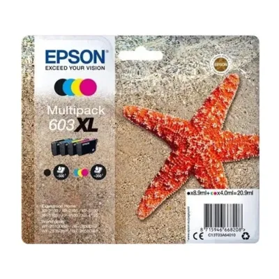 Tinteiro Original Multipack Epson nº603 XL Alta Capacidade Azul Magenta Amarelo Preto