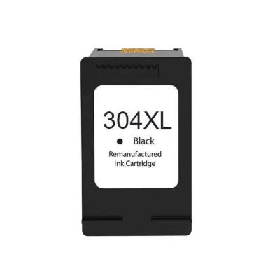 Tinteiro Remanufaturado HP 304XL Preto Mostra Nível de Tinta Substitui N9K08AE/N9K06AE