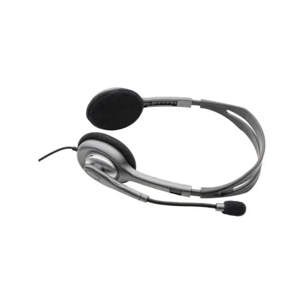 Auscultadores Logitech H110 com Microfone Jack 3.5mm Cinza