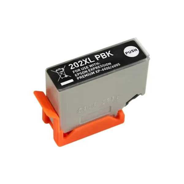 Tinteiro Compatível Epson 202XL Alta Capacidade Substitui C13T02H14010/C13T02F14010 Preto Photo