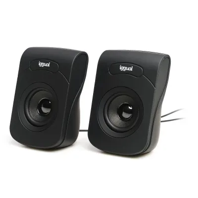 Colunas Iggual Sistema 2.0 6W mini-jack + USB