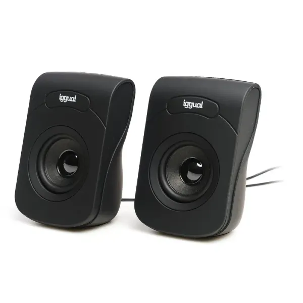 Colunas Iggual Sistema 2.0 6W mini-jack + USB