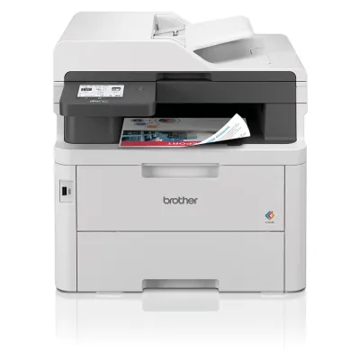 Impressora Multifunções Color Laser Brother MFC-L3760CDW Led WiFi Duplex Fax 26ppm Branca