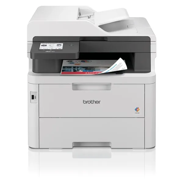Impressora Multifunções Color Laser Brother MFC-L3760CDW Led WiFi Duplex Fax 26ppm Branca