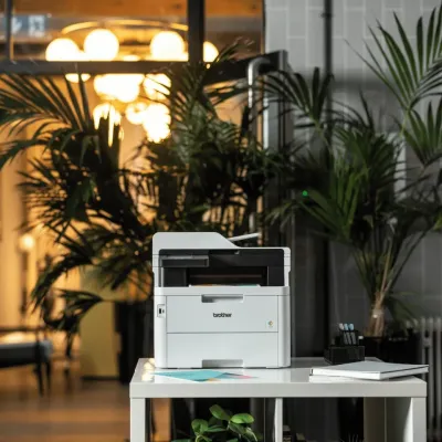 Impressora Multifunções Color Laser Brother MFC-L3760CDW Led WiFi Duplex Fax 26ppm Branca