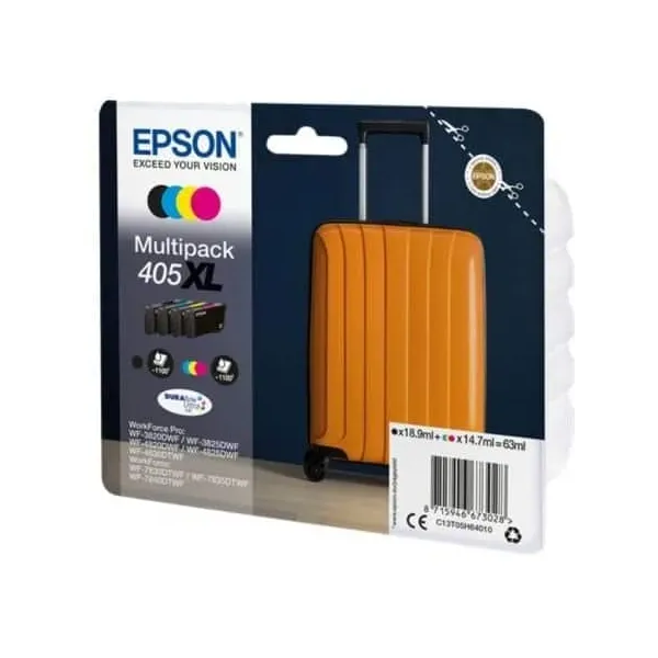 Tinteiro Original Multipack Epson nº405 XL Alta Capacidade Preto Azul Amarelo Magenta