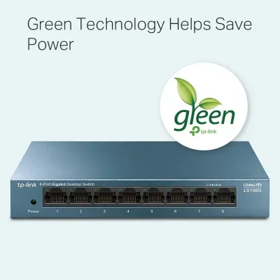 Switch TP-Link 8 Portas Gigabit LS108G Metal