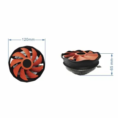 Dissipador Gembird 12Cm 45W 4 Pinos para Intel Socket 775/115x/1200 e Amd