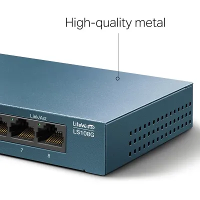 Switch TP-Link 8 Portas Gigabit LS108G Metal