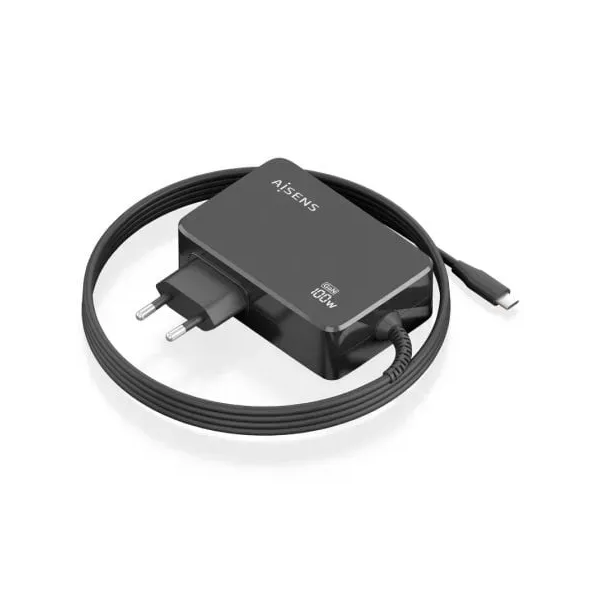 Carregador de Portátil GaN Aisens USB Tipo-C 100W Automático Tensão 5-20V