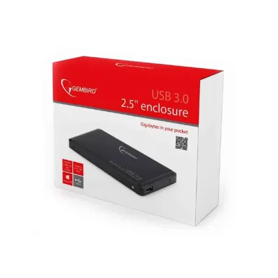 Caixa Externa Hdd Gembird 2.5? Sata Usb 3.0 Preta