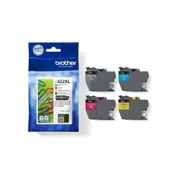 Tinteiro Original Multipack Brother LC-422XL Alta Capacidade Azul Magenta Amarelo Preto