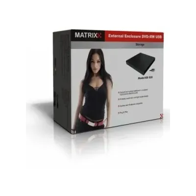 Caixa Externa 5.25? Slim USB 2.0 IDE da Matrix ED 520