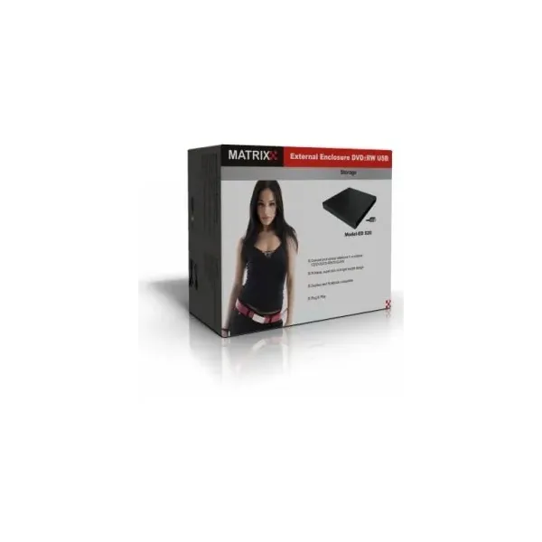 Caixa Externa 5.25? Slim USB 2.0 IDE da Matrix ED 520