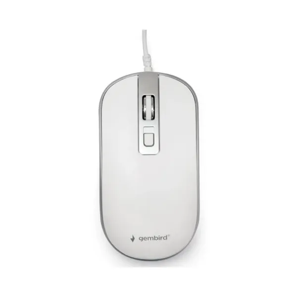 Rato Gembird USB 2.0 1200Dpi Branco/Cinza