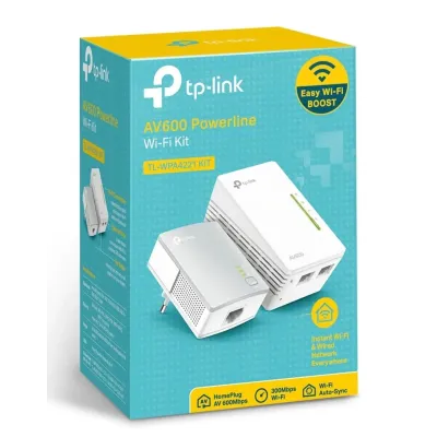 Adaptador Powerline TP-Link WPA4221KIT 600Mbps Alcance 300m Pack de 2