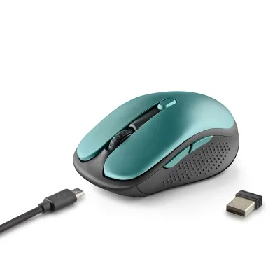 Rato Sem fios NGS Evo Rust Bateria recaregável até 1600 DPI Verde Água