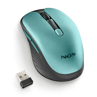 Rato Sem fios NGS Evo Rust Bateria recaregável até 1600 DPI Verde Água