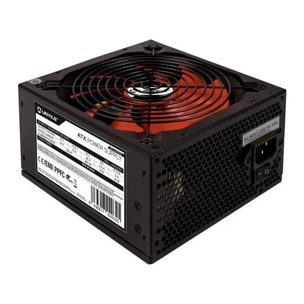 Fonte Alimentação Unykach ATX 550W Gaming ATX 2.3 – PPFC – Ventilador 140mm