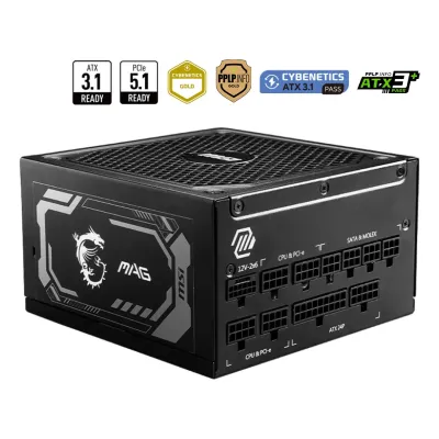 Fonte de Alimentação MSI MAG A1000GL PCIE5 1000WATX