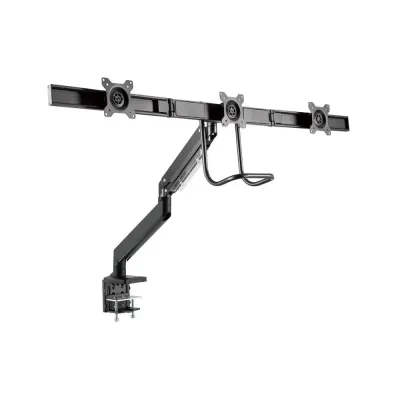 Suporte para 3 Monitores Gembird Ajustável e facilidade de Movimento suporte até 27? e 7 Kg