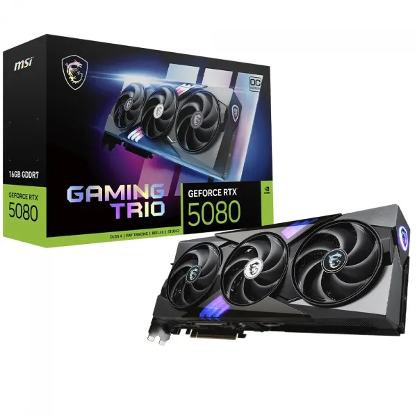 Placa Gráfica MSI Gaming Trio OC GeForce RTX 5080 16GB GDDR7