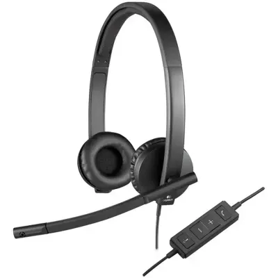 Auscultadores Logitech H570E com Microfone Usb Pretos