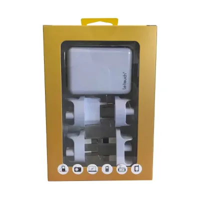 Carregador 4 Portas USB com Fichas Universais Branco – OEM