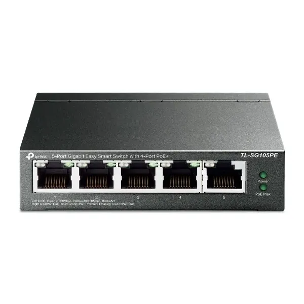 Switch TP-Link TL-SG105PE 5 Portas RJ-45 10 100 1000 PoE