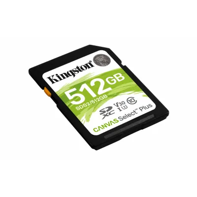 Cartão SD Kingston Canvas Select Plus 512Gb Video Class V30 UHS-I U3 Classe10 – SDXC UHS-I